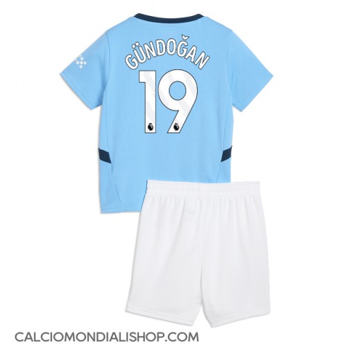 Maglie da calcio Manchester City Ilkay Gundogan #19 Prima Maglia Bambino 2024-25 Manica Corta (+ Pantaloni corti)